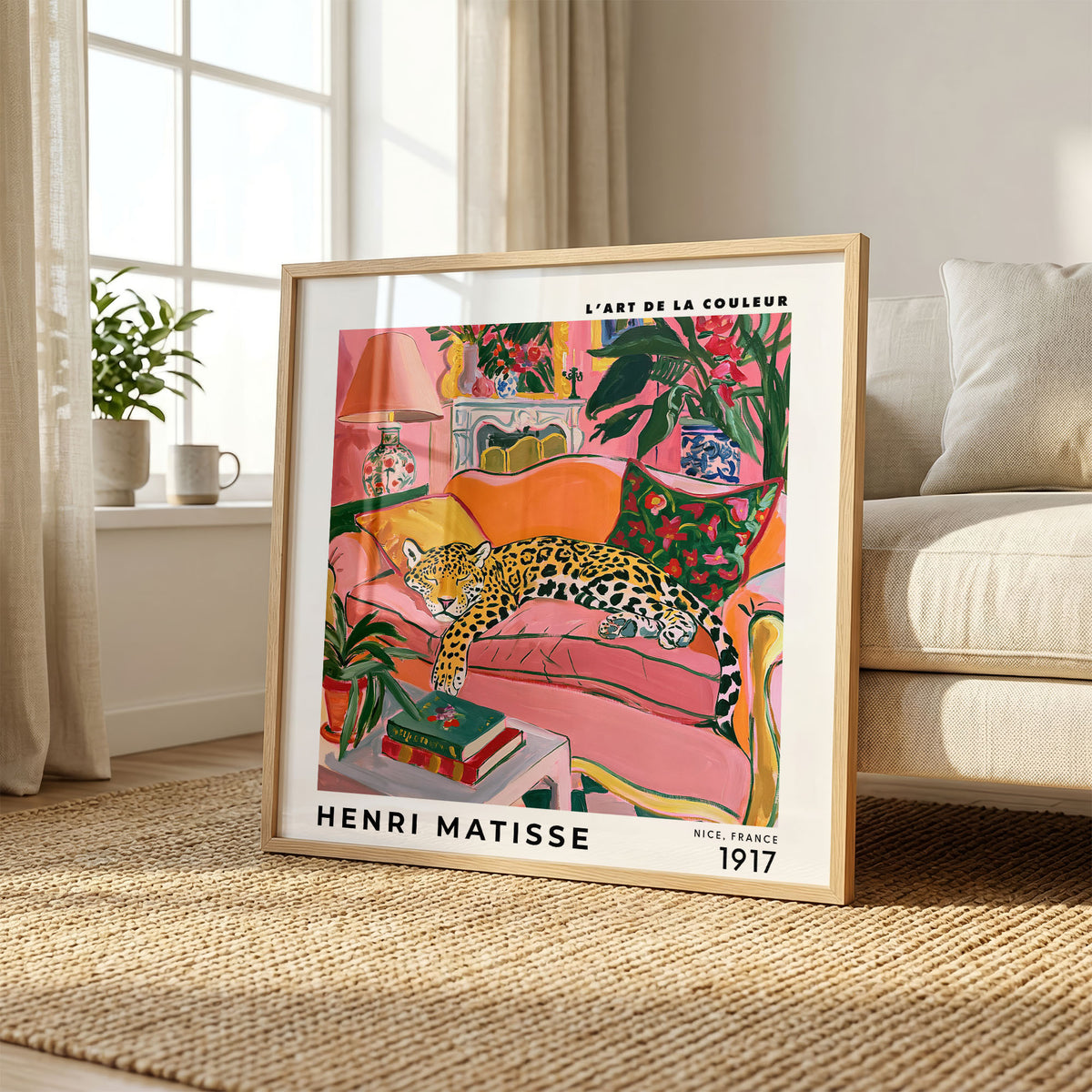 Henri Matisse Inspired Leopard Print | Colourful Wall Art