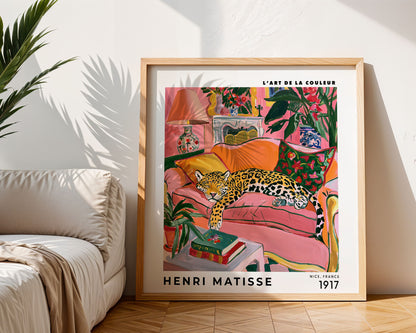Henri Matisse Inspired Leopard Print | Colourful Wall Art