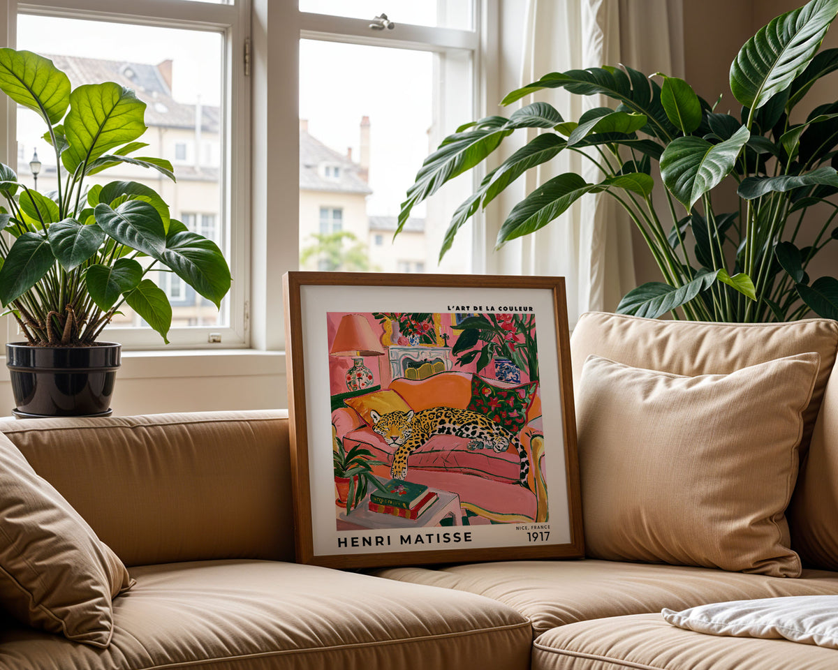 Henri Matisse Inspired Leopard Print | Colourful Wall Art