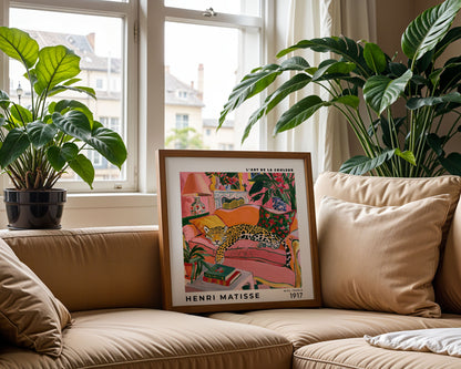 Henri Matisse Inspired Leopard Print | Colourful Wall Art