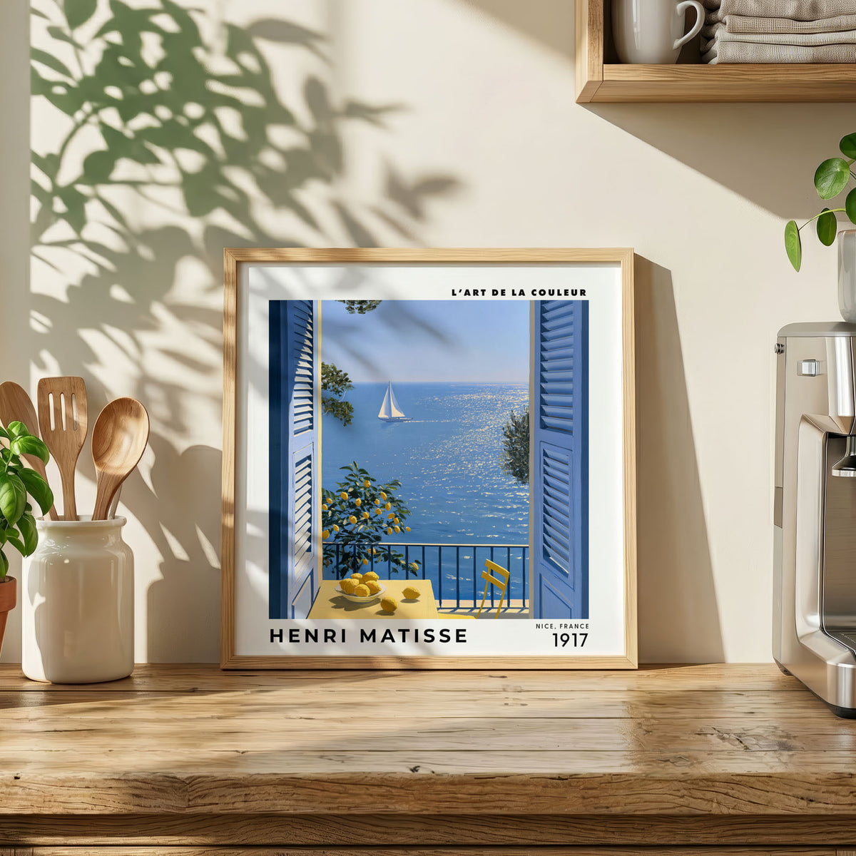 Henri Matisse Inspired Riviera Window Print | Coastal Wall Art