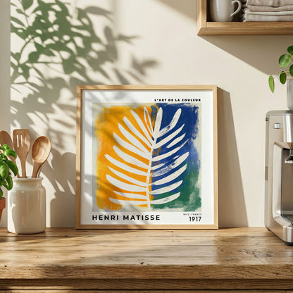 Henri Matisse Inspired Colour Block Leaf Print | Modern Wall Art
