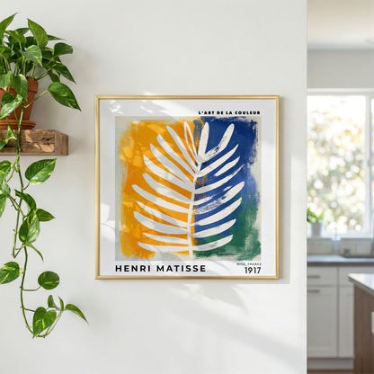 Henri Matisse Inspired Colour Block Leaf Print | Modern Wall Art