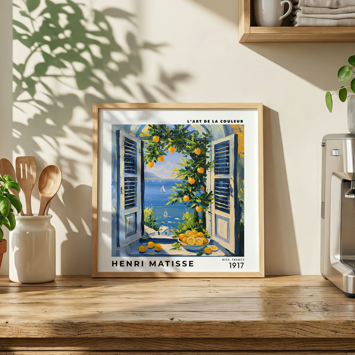 Henri Matisse Inspired Lemon Window Print | French Riviera Art