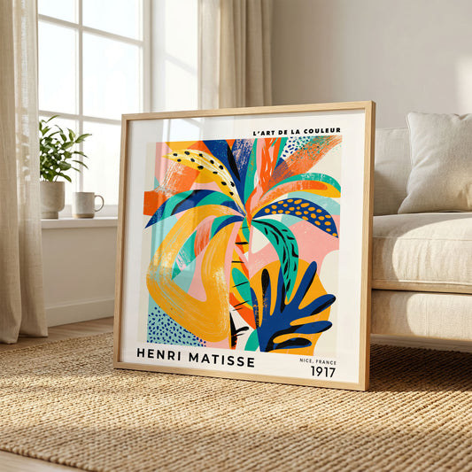 Henri Matisse Inspired Tropical Abstract Print | Colourful Art