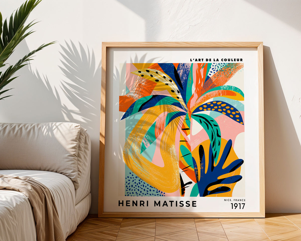 Henri Matisse Inspired Tropical Abstract Print | Colourful Art