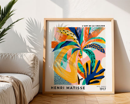 Henri Matisse Inspired Tropical Abstract Print | Colourful Art