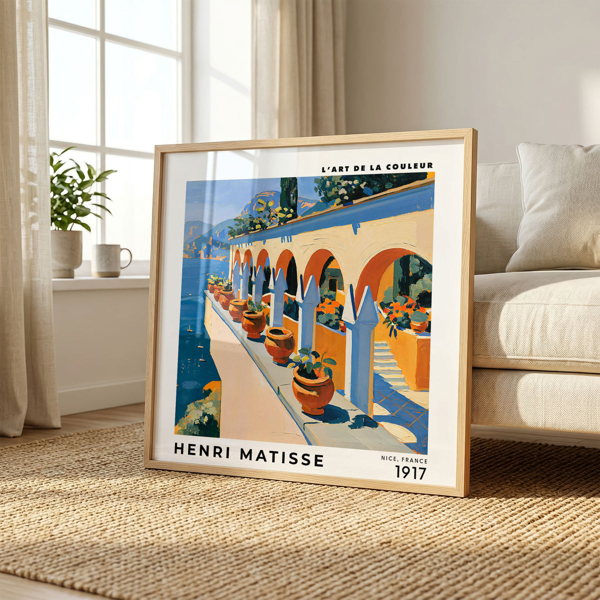 Henri Matisse Inspired Mediterranean Terrace Print | Coastal Art