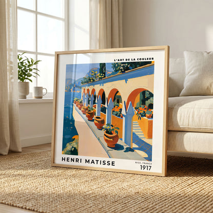 Henri Matisse Inspired Mediterranean Terrace Print | Coastal Art