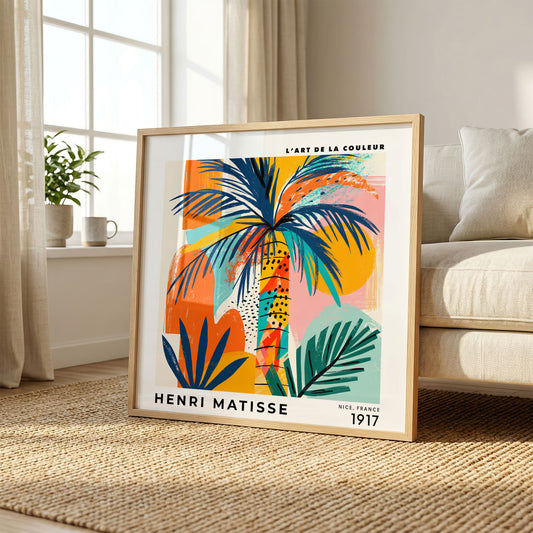 Henri Matisse Inspired Abstract Palm Print | Tropical Wall Art