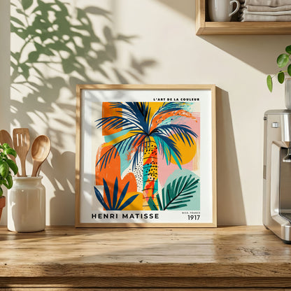 Henri Matisse Inspired Abstract Palm Print | Tropical Wall Art
