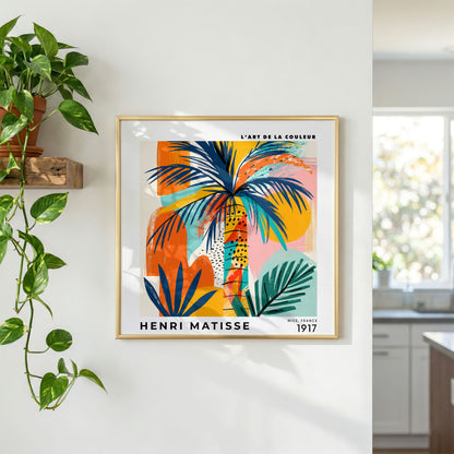 Henri Matisse Inspired Abstract Palm Print | Tropical Wall Art