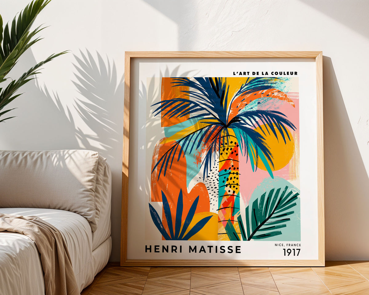 Henri Matisse Inspired Abstract Palm Print | Tropical Wall Art