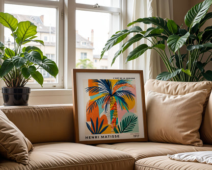 Henri Matisse Inspired Abstract Palm Print | Tropical Wall Art
