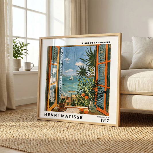 Henri Matisse Inspired Citrus Window Print | Coastal Wall Art
