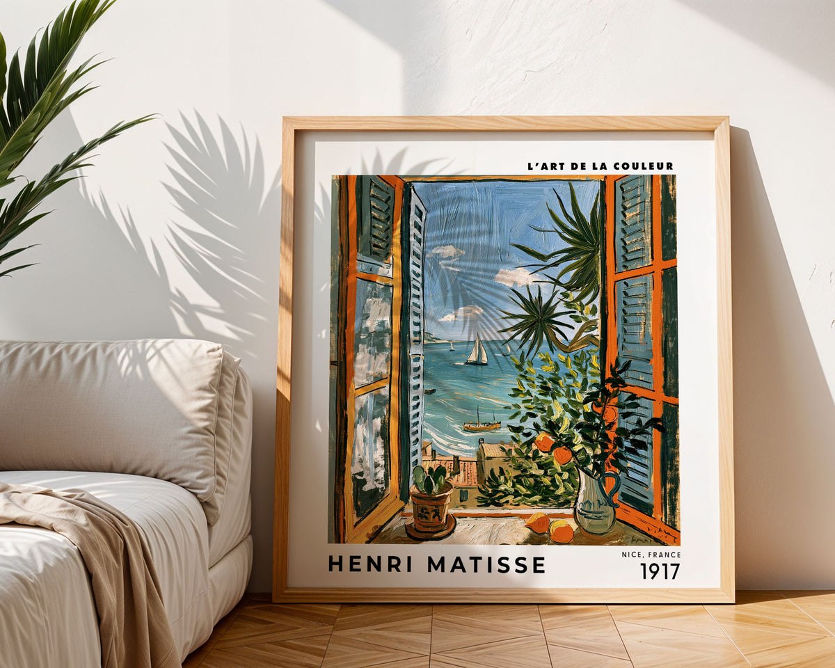 Henri Matisse Inspired Citrus Window Print | Coastal Wall Art