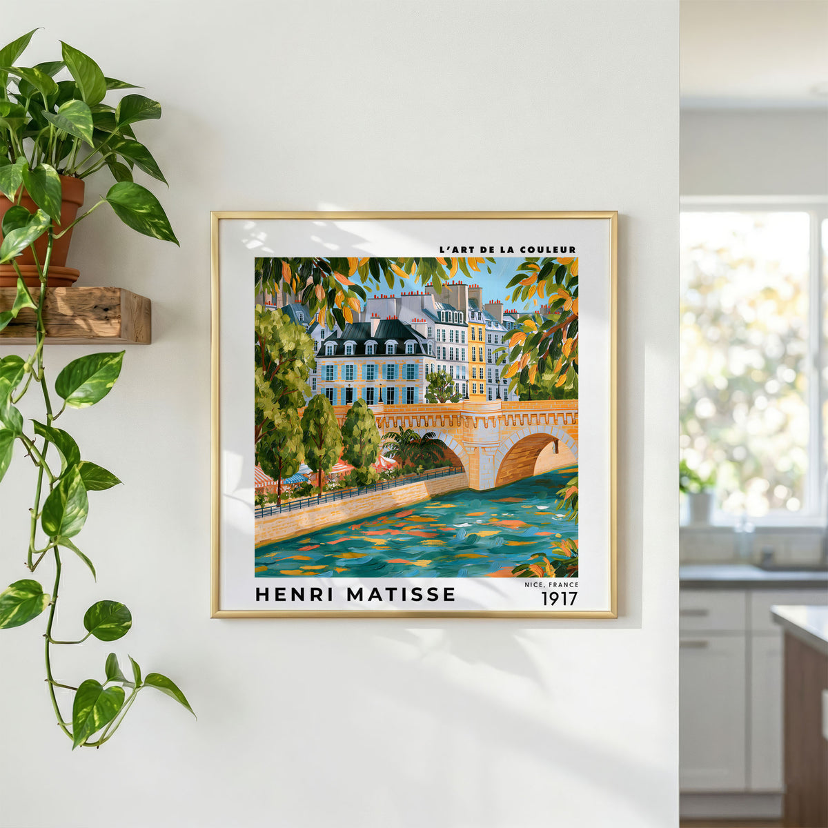 Henri Matisse Inspired Paris Bridge Print | French City Art