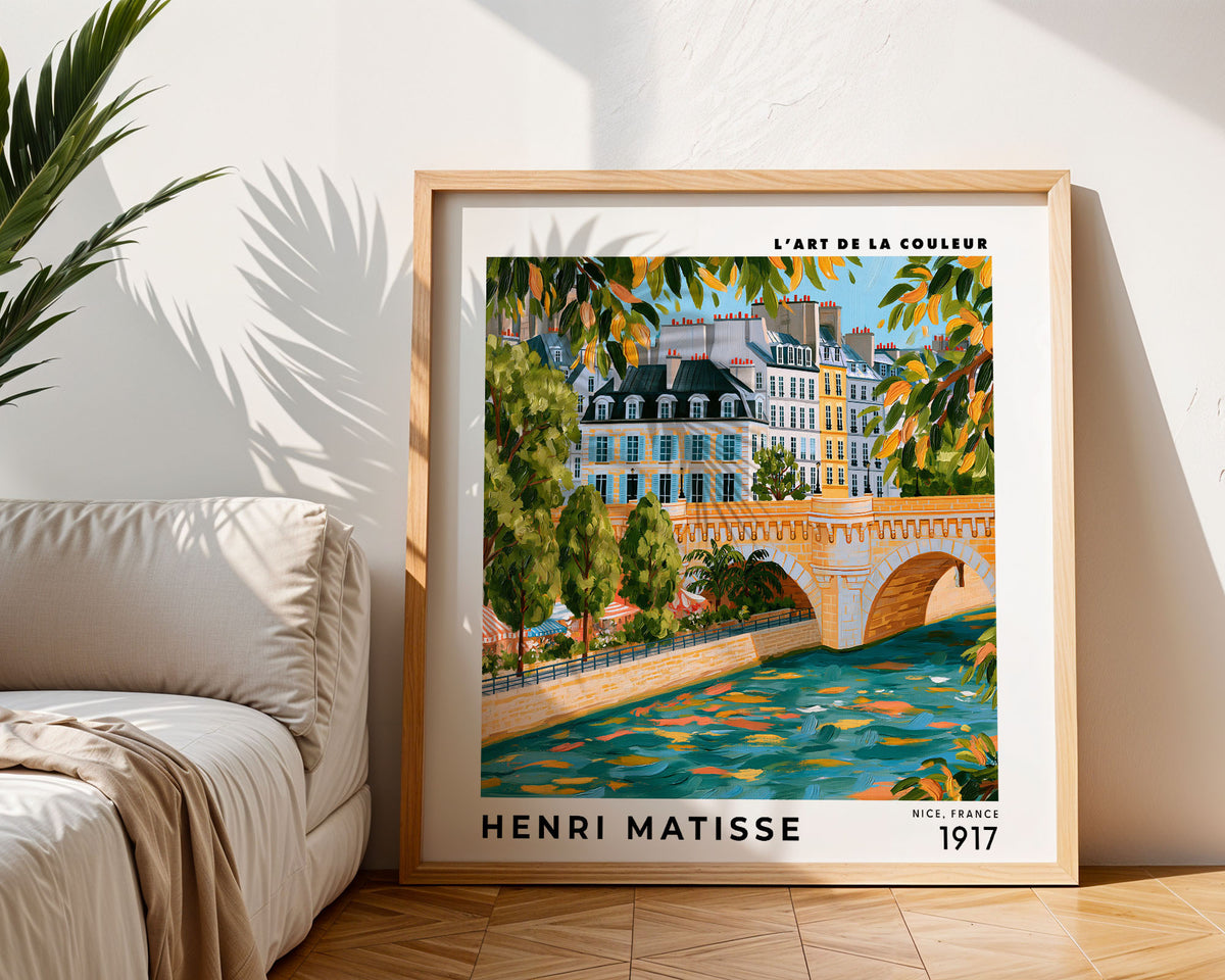 Henri Matisse Inspired Paris Bridge Print | French City Art