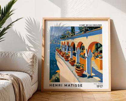 Henri Matisse Inspired Mediterranean Terrace Print | Coastal Art
