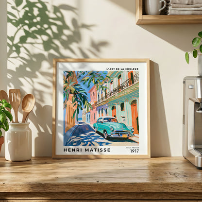 Henri Matisse Inspired Vintage Car Print | Tropical Street Art