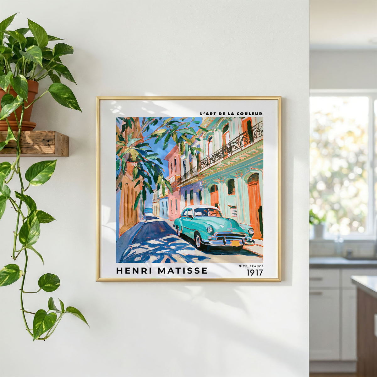 Henri Matisse Inspired Vintage Car Print | Tropical Street Art