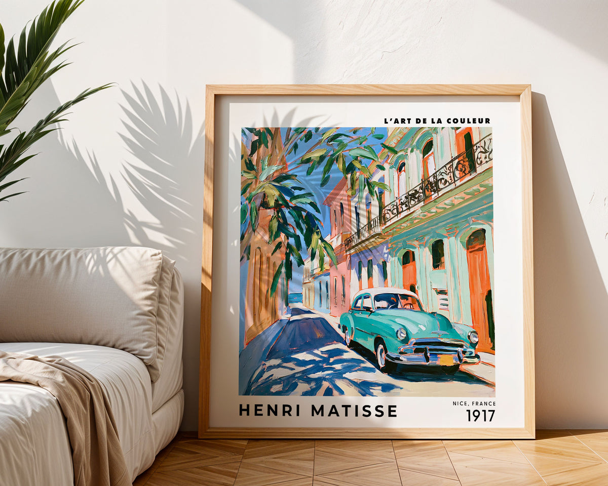 Henri Matisse Inspired Vintage Car Print | Tropical Street Art