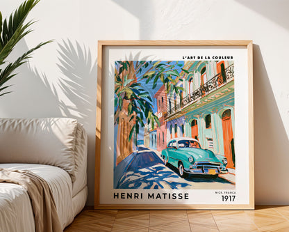 Henri Matisse Inspired Vintage Car Print | Tropical Street Art