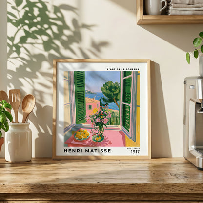 Henri Matisse Inspired Green Shutter Window | Riviera Wall Art