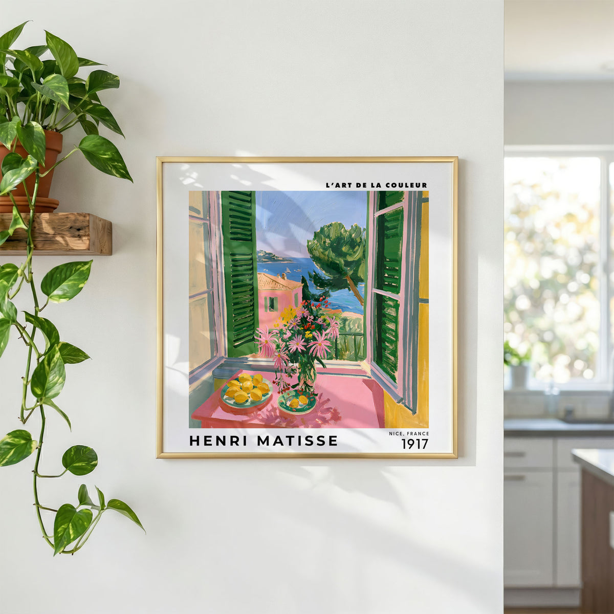 Henri Matisse Inspired Green Shutter Window | Riviera Wall Art