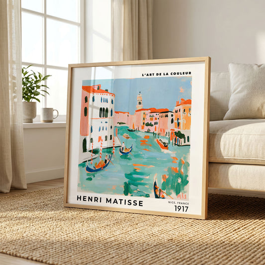 Henri Matisse Inspired Venice Canal Print | Colourful Wall Art