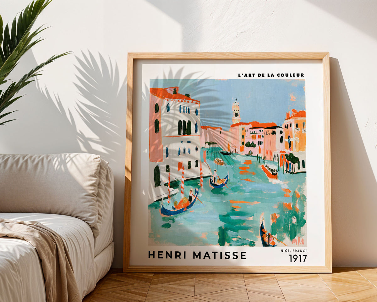 Henri Matisse Inspired Venice Canal Print | Colourful Wall Art