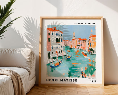 Henri Matisse Inspired Venice Canal Print | Colourful Wall Art