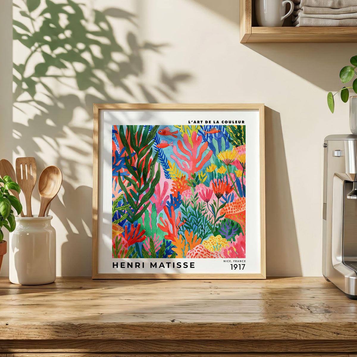 Henri Matisse Inspired Coral Reef Print | Colourful Ocean Art