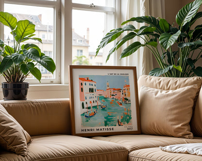 Henri Matisse Inspired Venice Canal Print | Colourful Wall Art