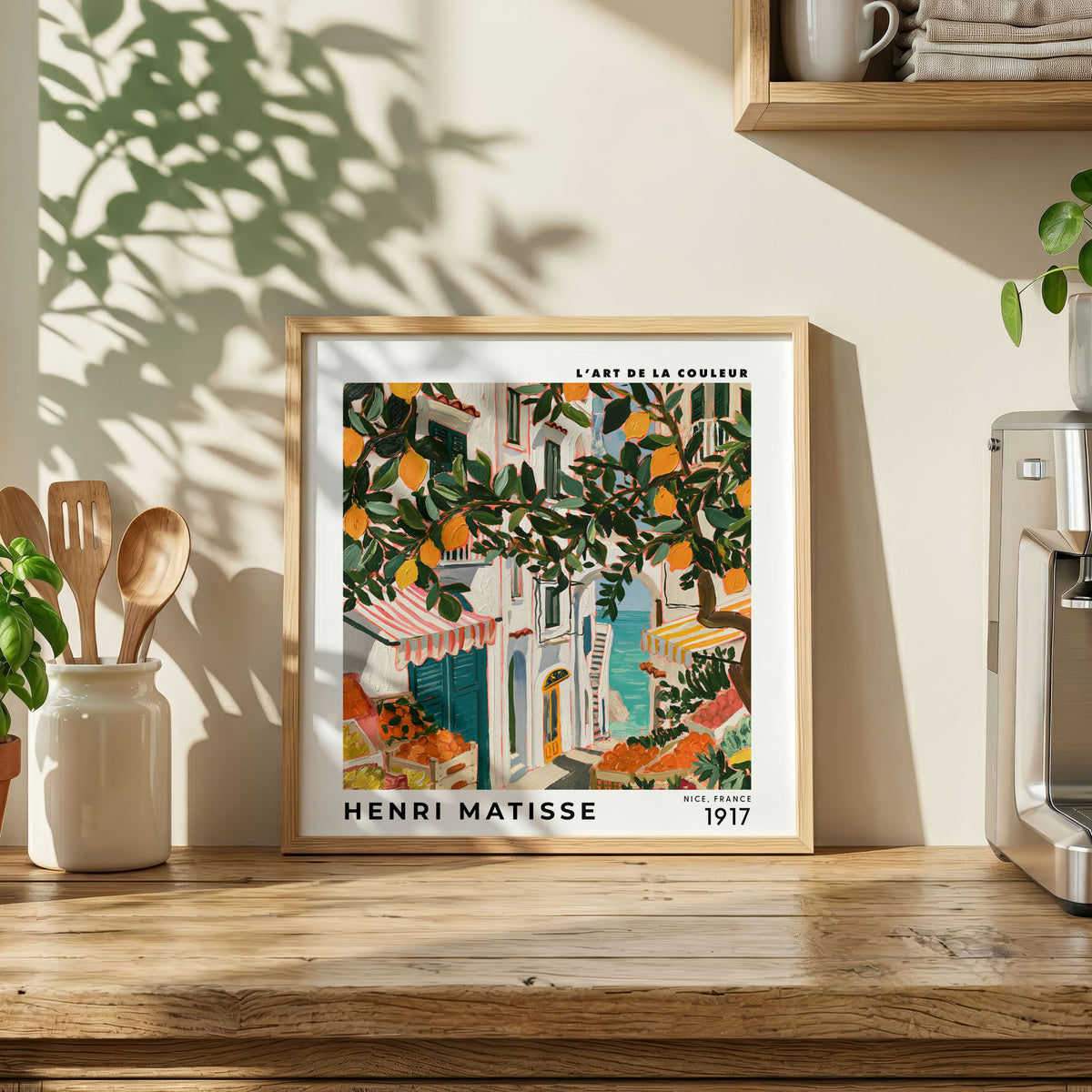 Henri Matisse Inspired Lemon Street Print | Mediterranean Wall Art