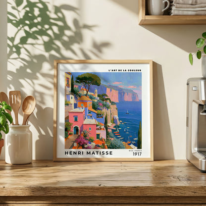 Henri Matisse Inspired Coastal Village Print | Mediterranean Art