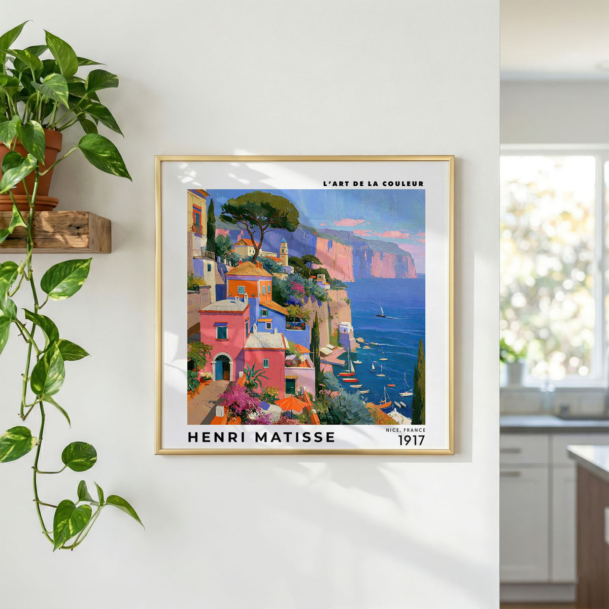 Henri Matisse Inspired Coastal Village Print | Mediterranean Art