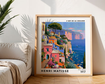 Henri Matisse Inspired Coastal Village Print | Mediterranean Art