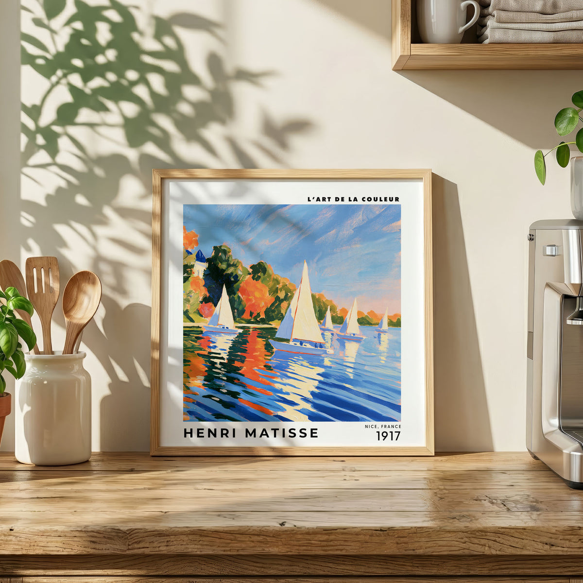 Henri Matisse Inspired Sailboat Print | Colourful Coastal Art