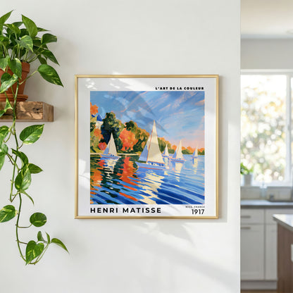 Henri Matisse Inspired Sailboat Print | Colourful Coastal Art