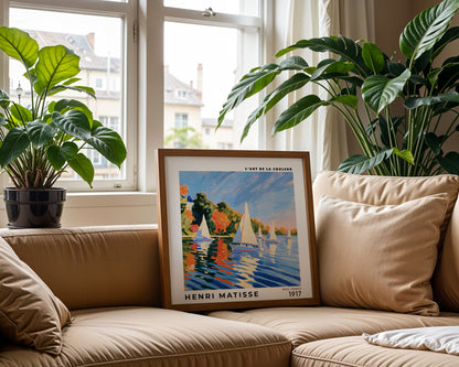 Henri Matisse Inspired Sailboat Print | Colourful Coastal Art