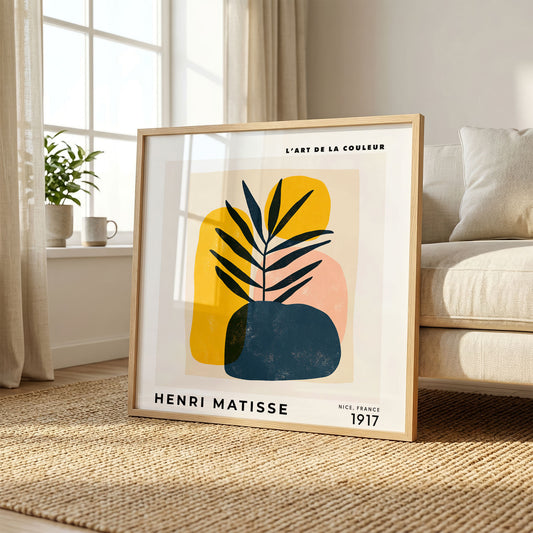 Henri Matisse Inspired Abstract Plant Print | Modern Wall Art