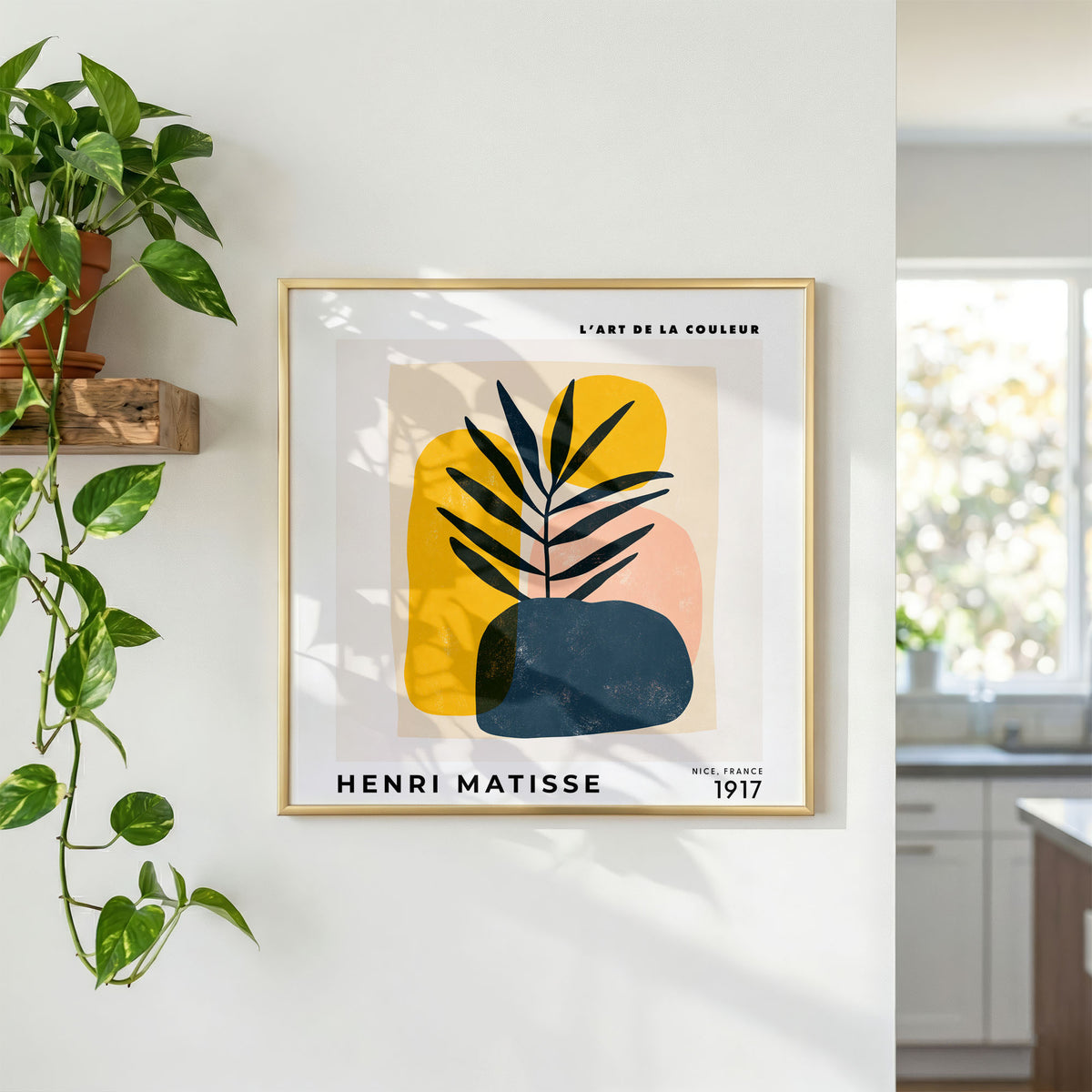 Henri Matisse Inspired Abstract Plant Print | Modern Wall Art