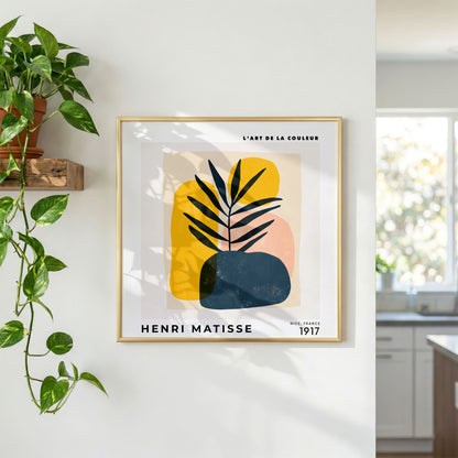 Henri Matisse Inspired Abstract Plant Print | Modern Wall Art