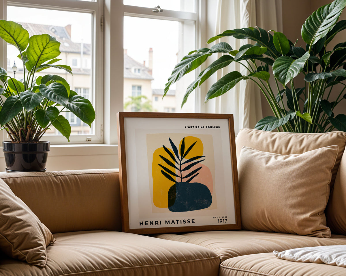 Henri Matisse Inspired Abstract Plant Print | Modern Wall Art
