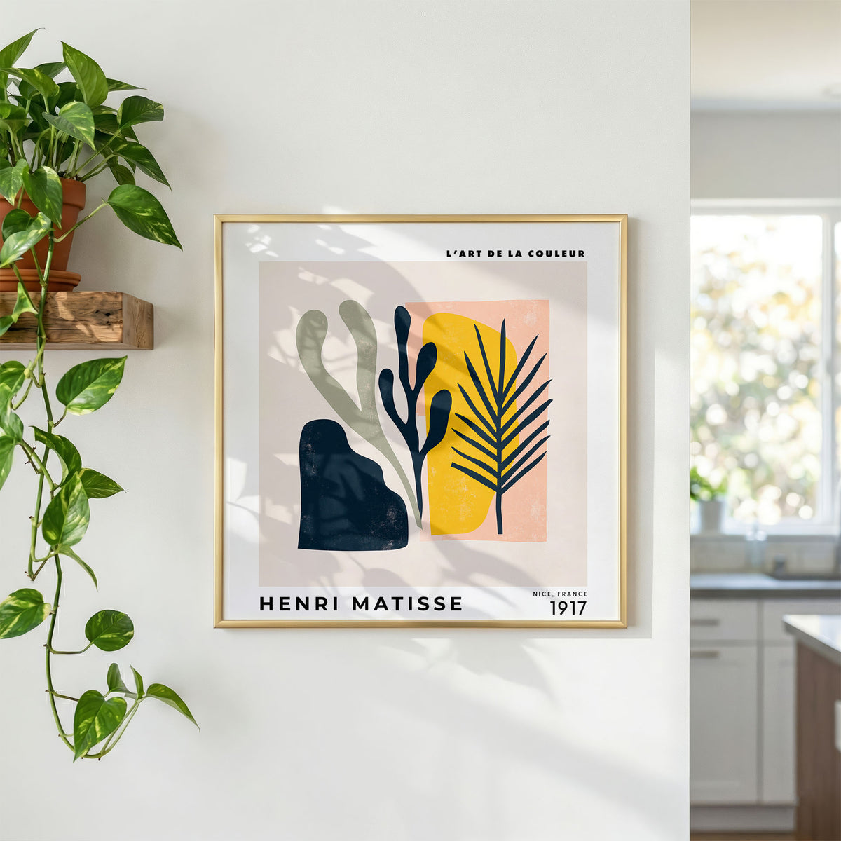 Henri Matisse Inspired Botanical Cutout Print | Modern Wall Art
